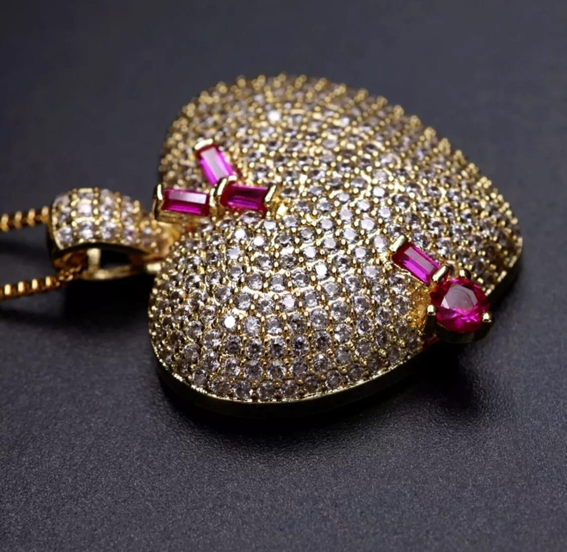 Heart earrings Pendant Necklace