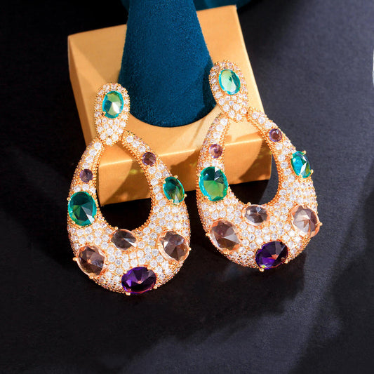 Water Drop Earrings - sky blue