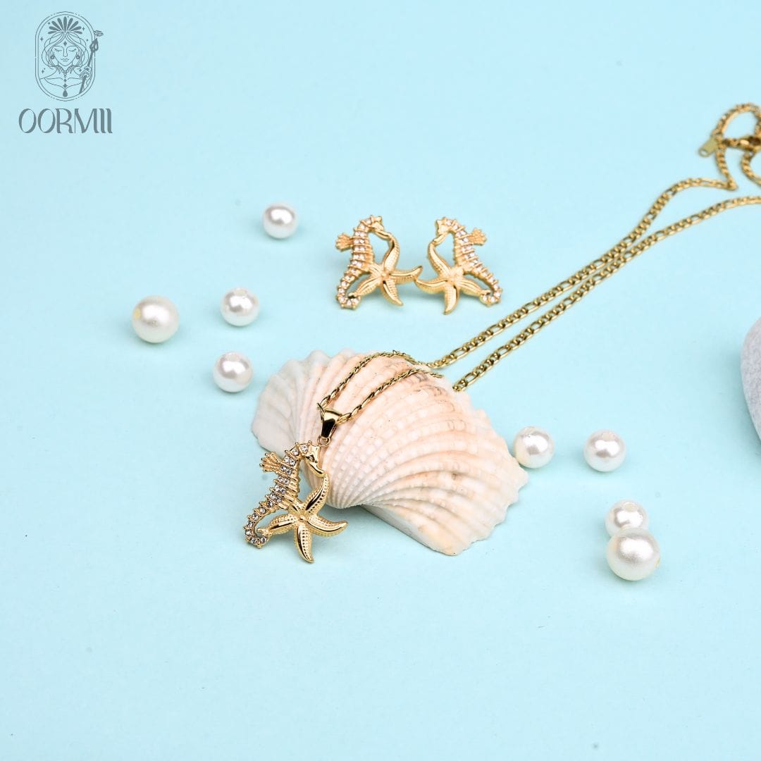 Starry Seahorse Necklace