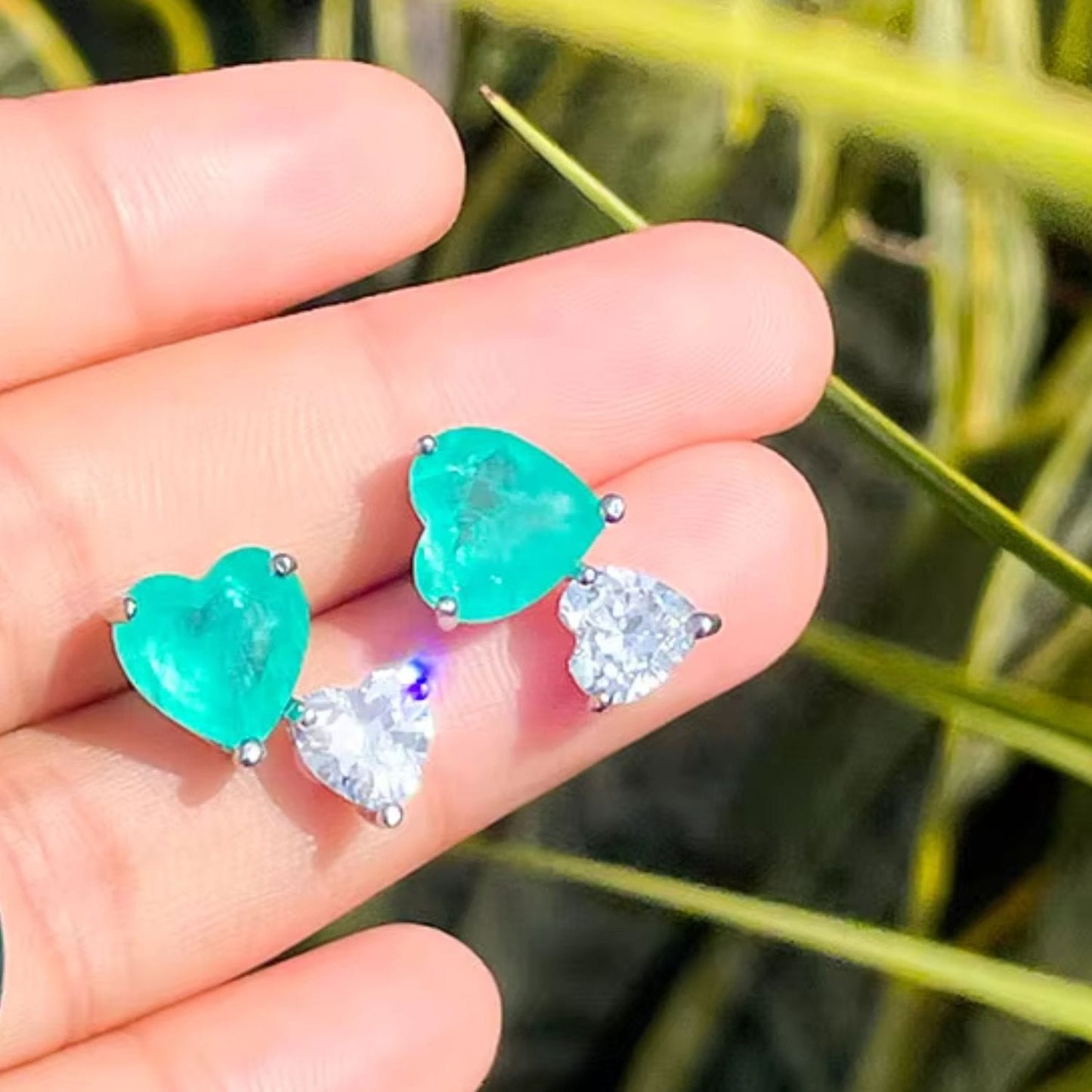Blue Crush Heart Earrings