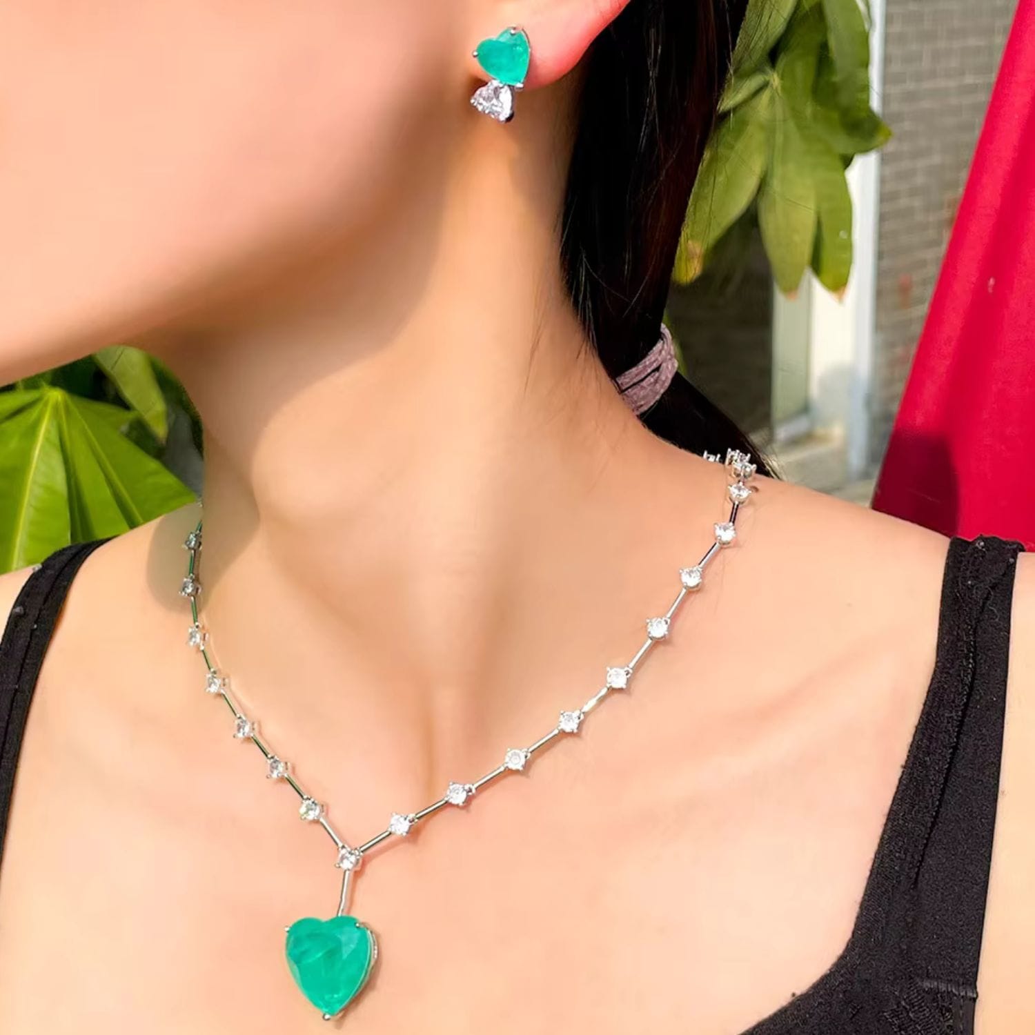 Blue Crush Heart Earrings