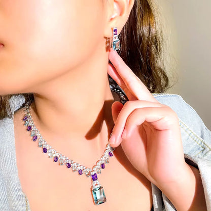 Blue Tron Drop Earrings