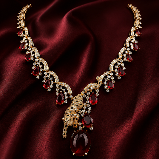 Checkmate Leopard Necklace
