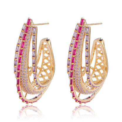 Chunky Round Circle Earrings