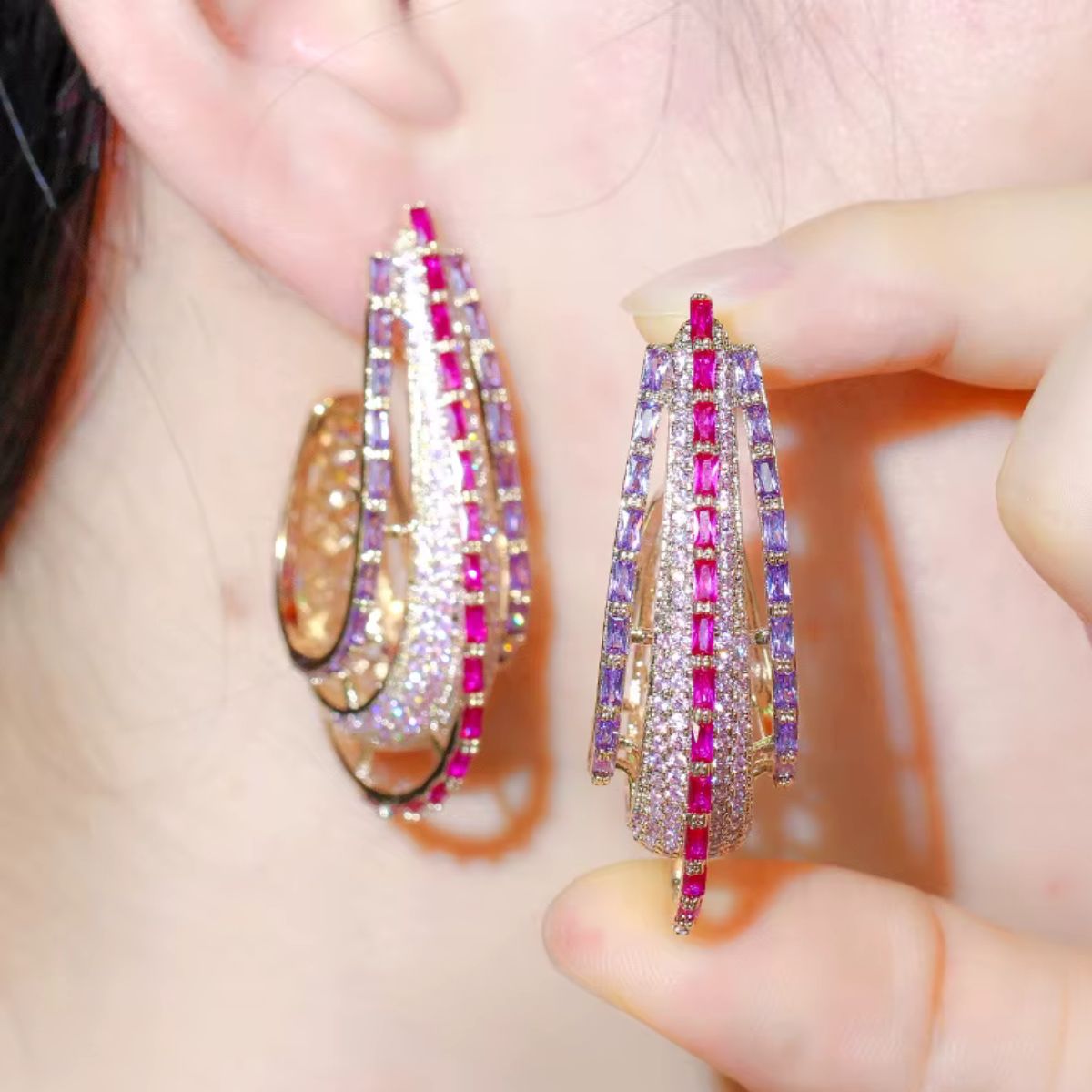 Chunky Round Circle Earrings