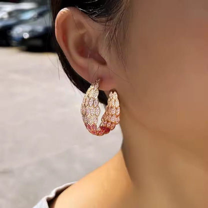 Feather Hoop Earrings