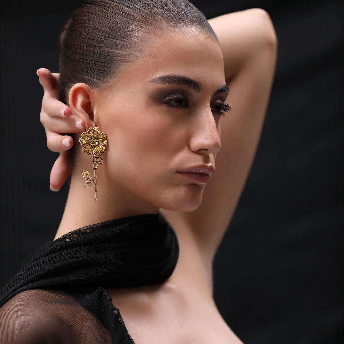 Flower Leaf Earrings