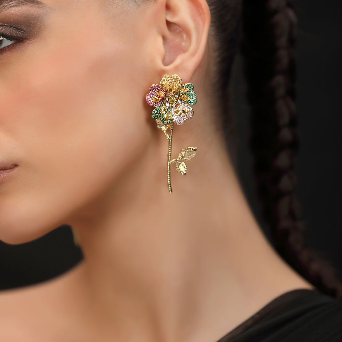 Flower Leaf Earrings