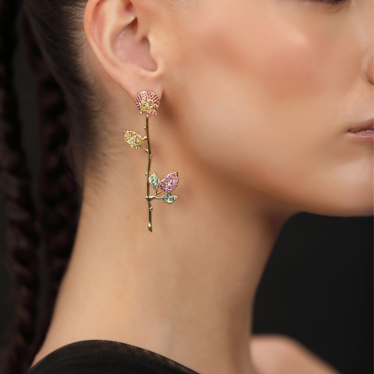 Flower Leaf Earrings