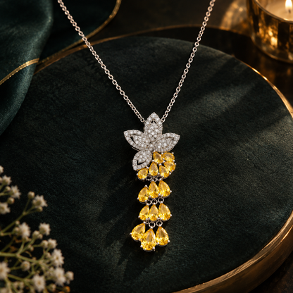 Flower_Petals_tassel_necklace