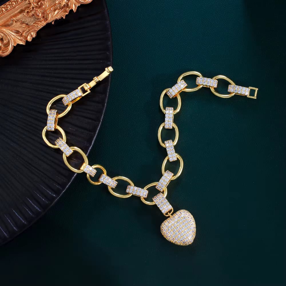 Heart link chain Bracelet