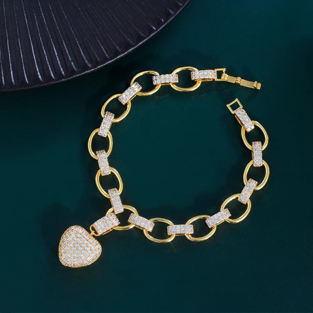 Heart link chain Bracelet