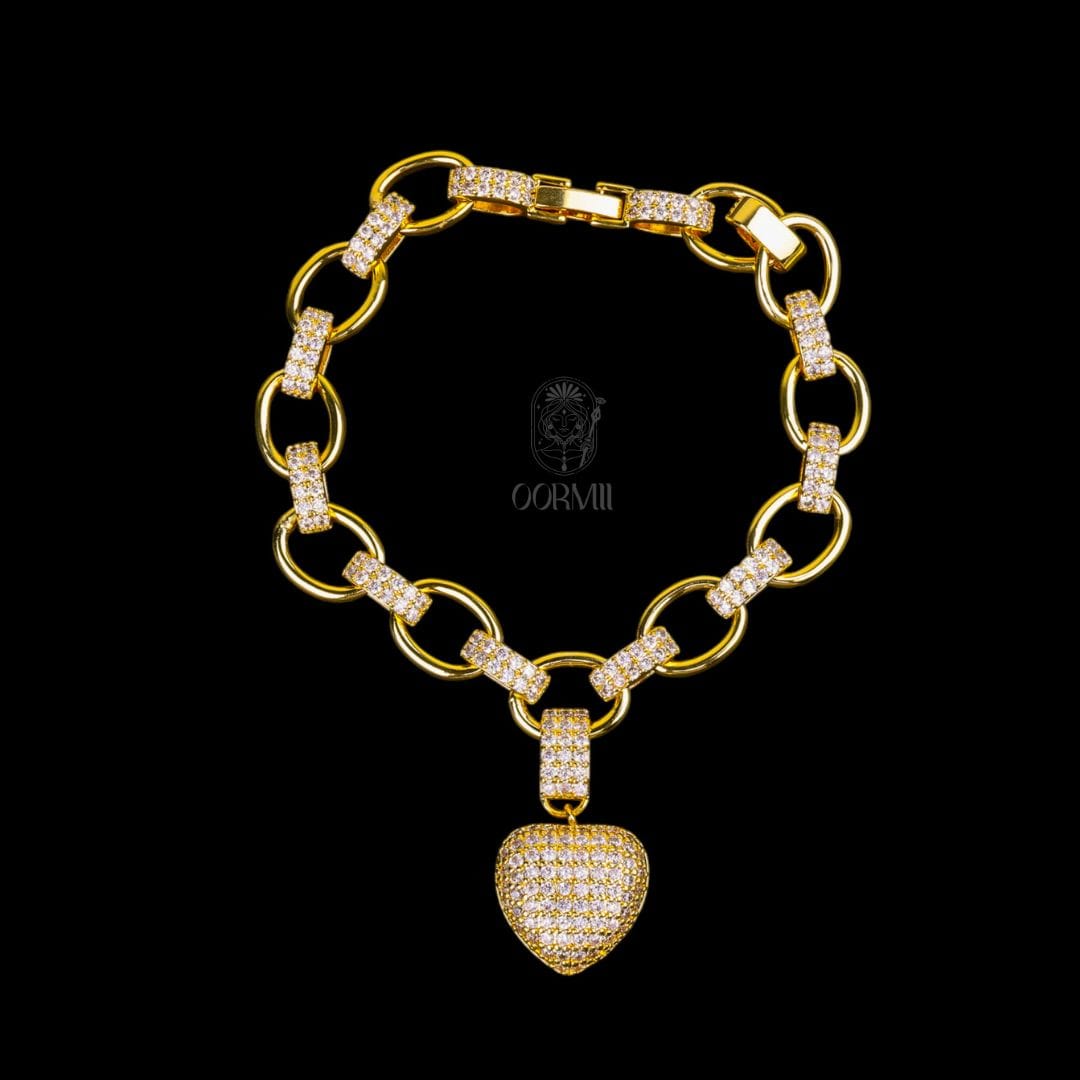 Heart link chain Bracelet