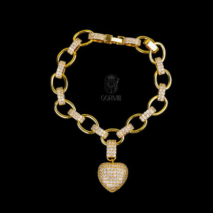 Heart link chain Bracelet