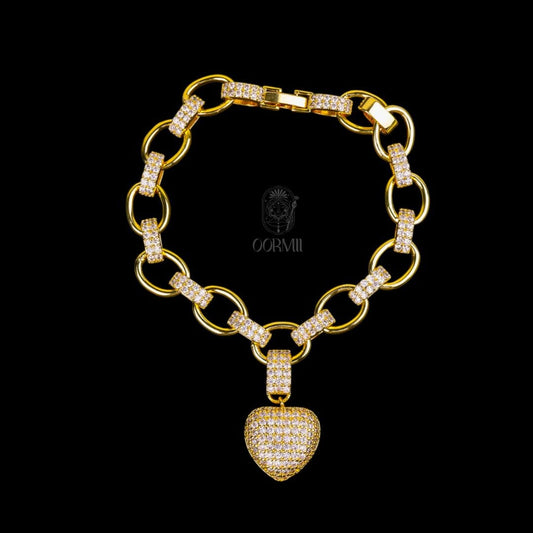 Heart link chain Bracelet