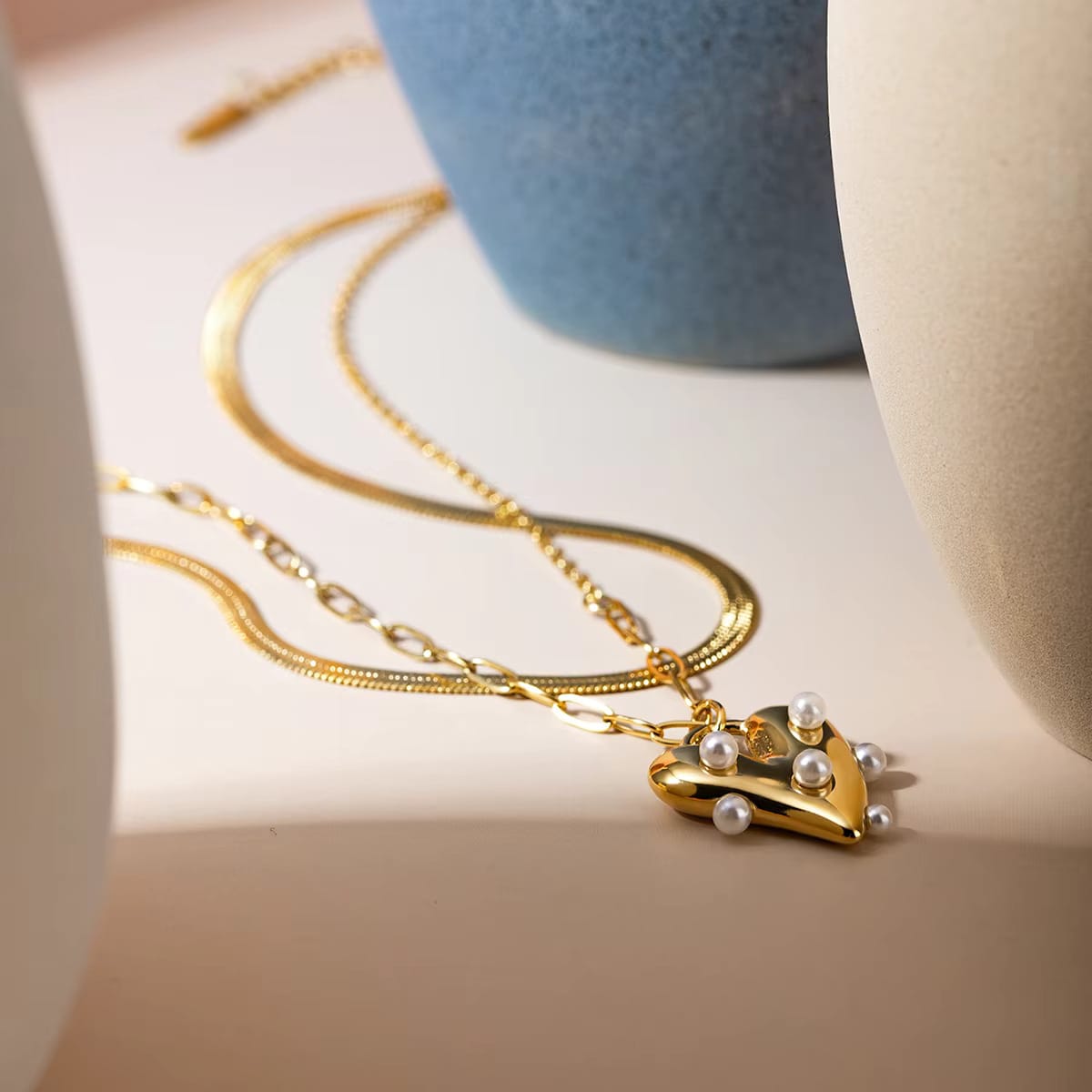 Heart Pearl Necklace