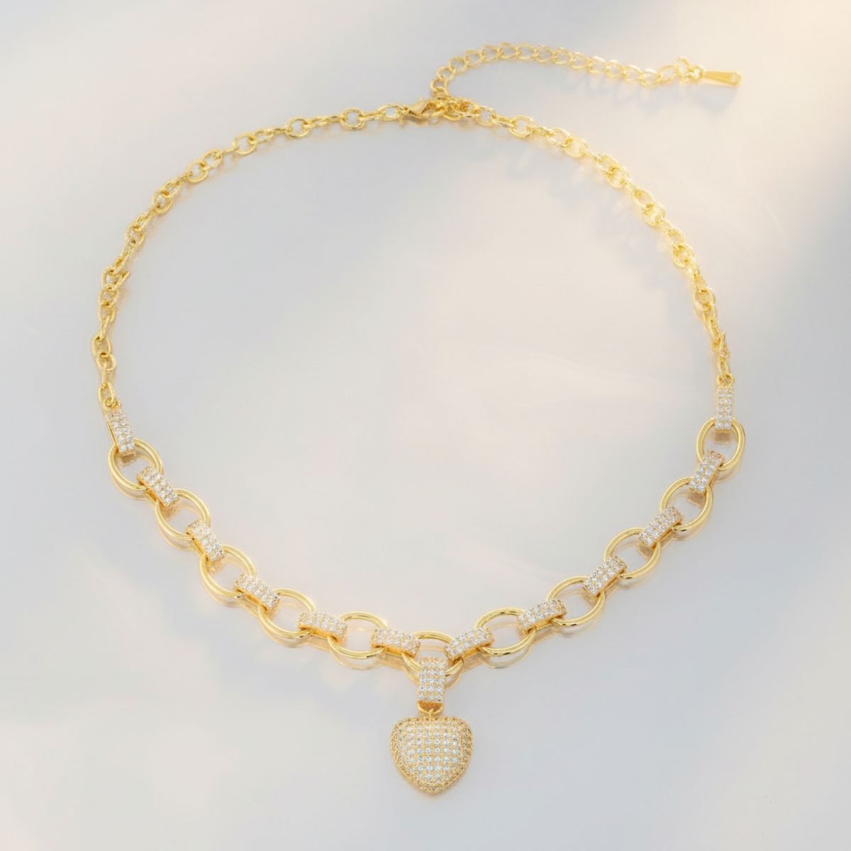 Heart Link Chain Necklace