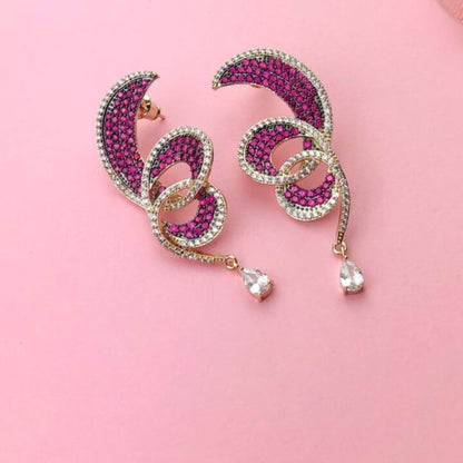 Magenta Swirl Earrings