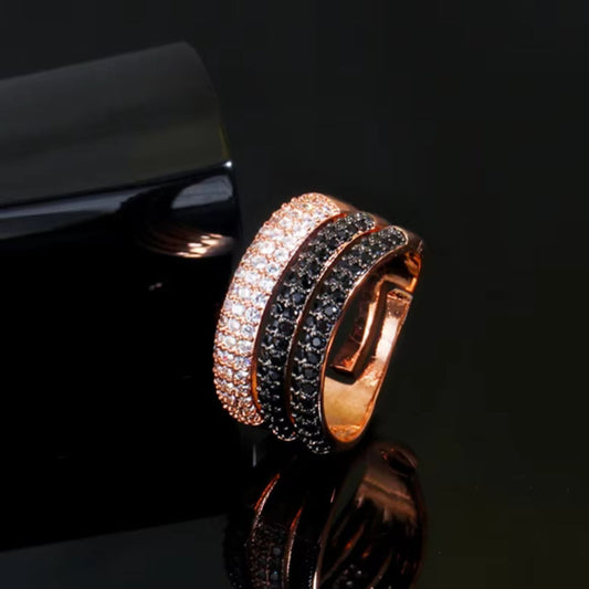 Midnight Spark Trio Rings