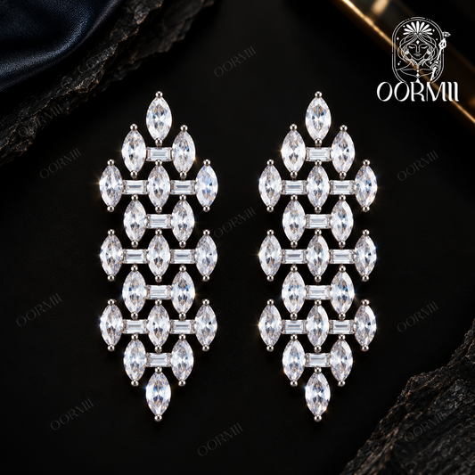 Sparkling Silver Earrings