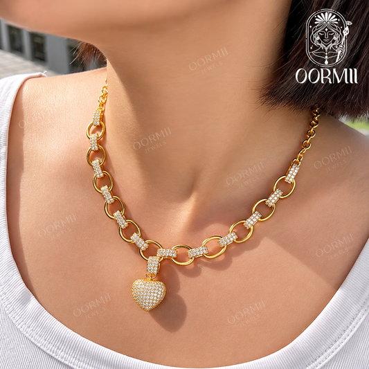 Heart Link Chain Necklace