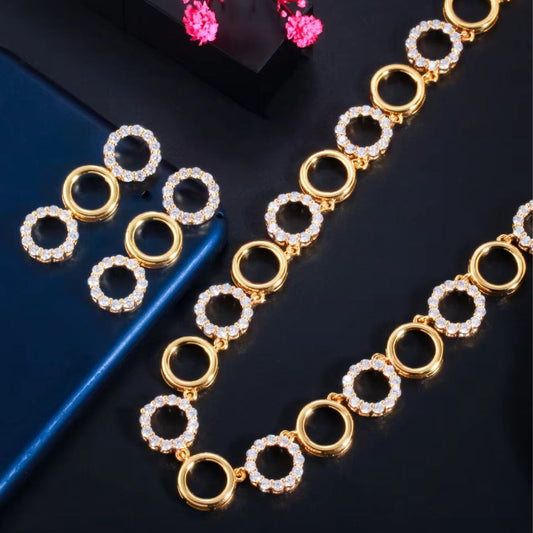 Omen Circle Chain Earrings