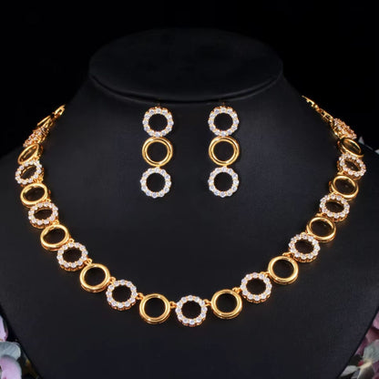 Omen Circle Chain Earrings