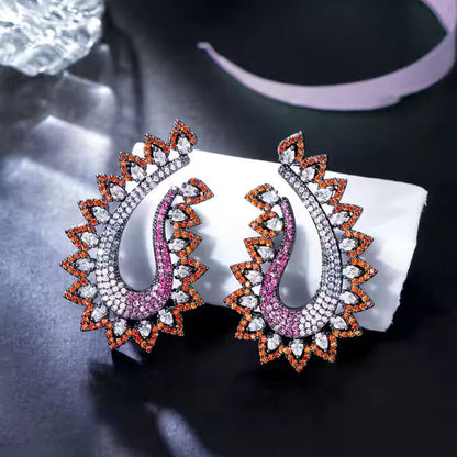 Peacock Drop Earring