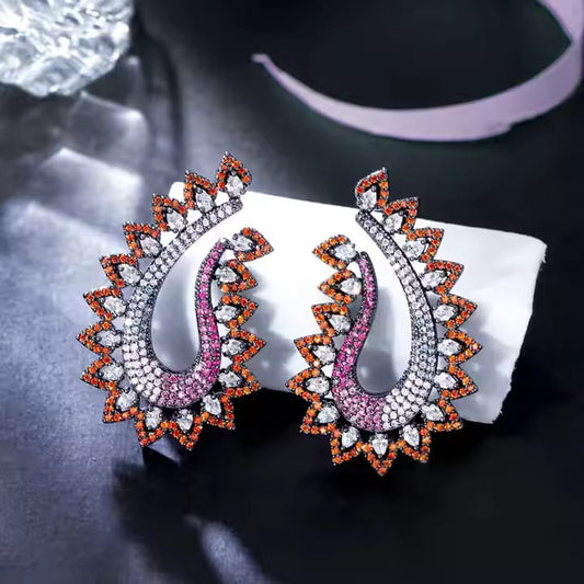 Peacock Drop Earring