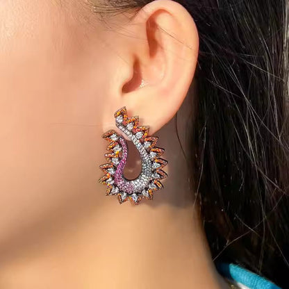 Peacock Drop Earring