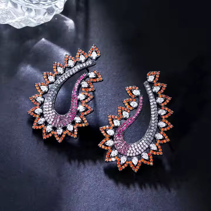 Peacock Drop Earring
