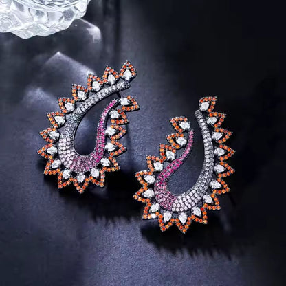 Peacock Drop Earring