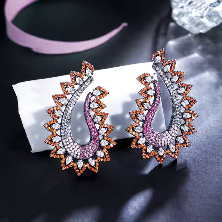 Peacock Drop Earring