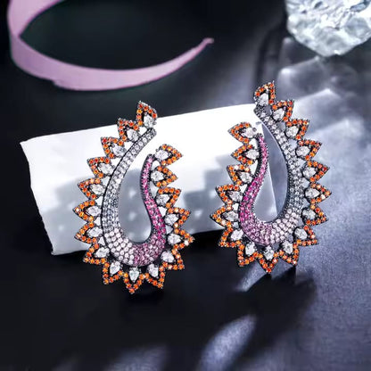 Peacock Drop Earring