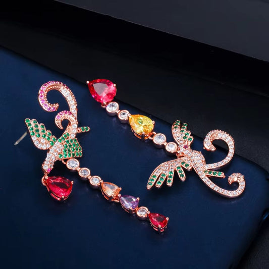 Phoenix Flight Drop Earrings