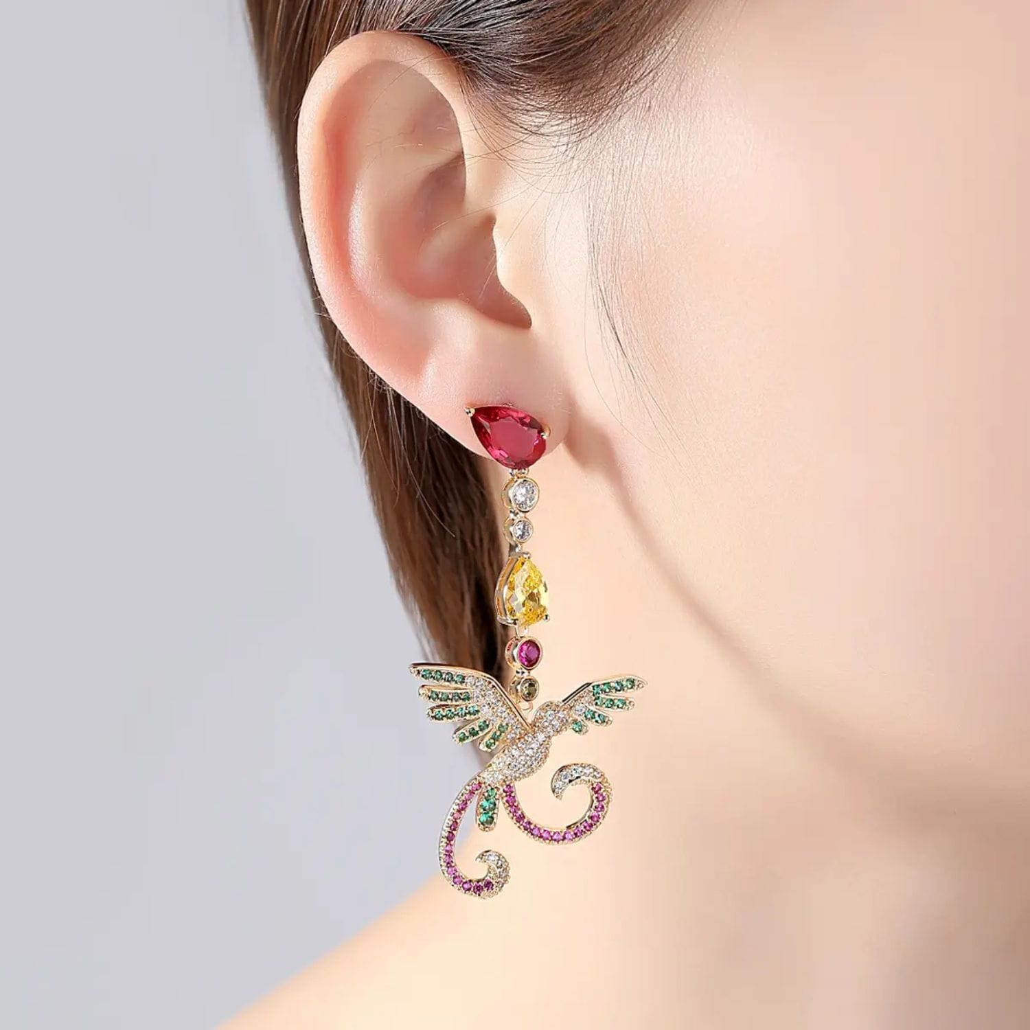 Phoenix Flight Drop Earrings