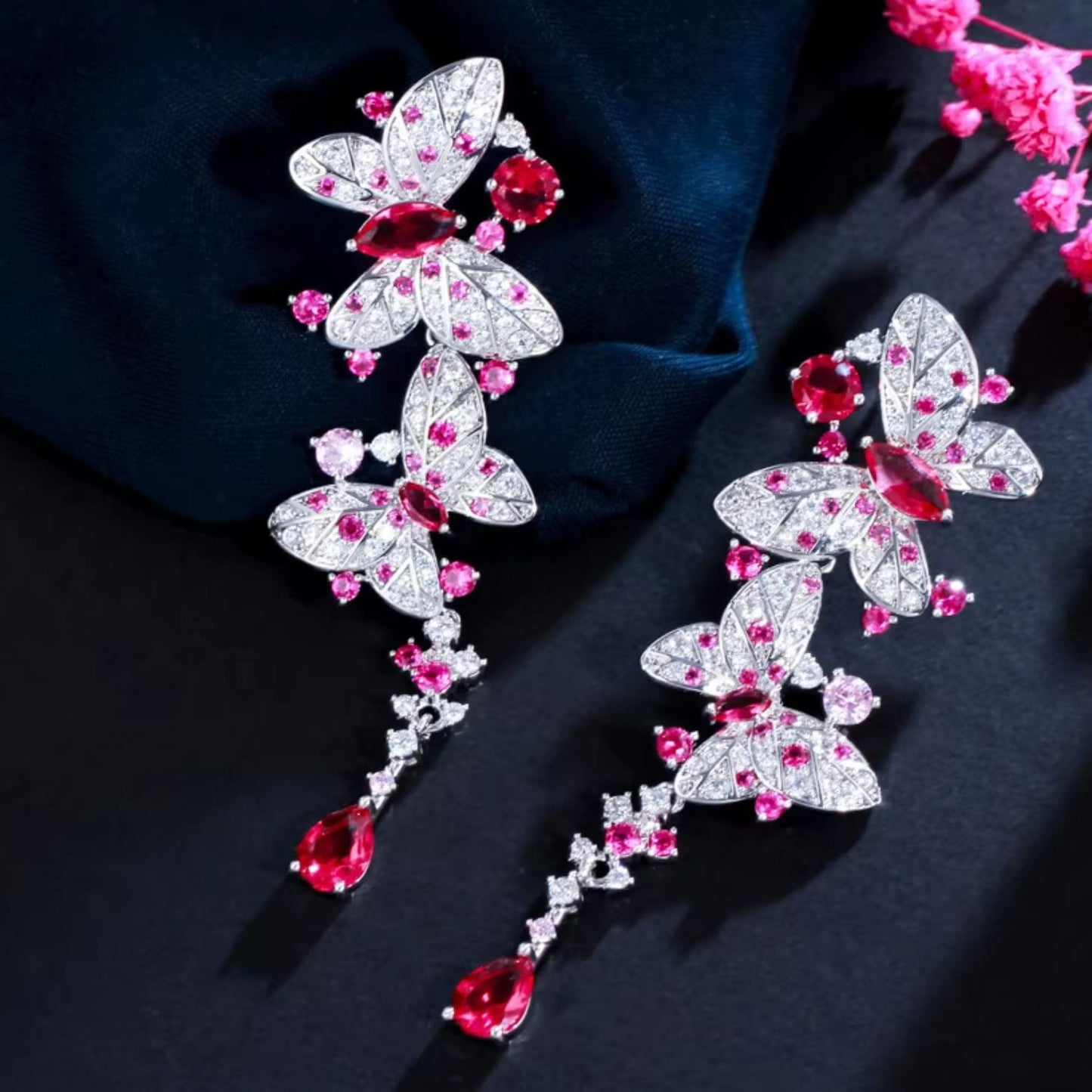 Rosé Papillon Earrings