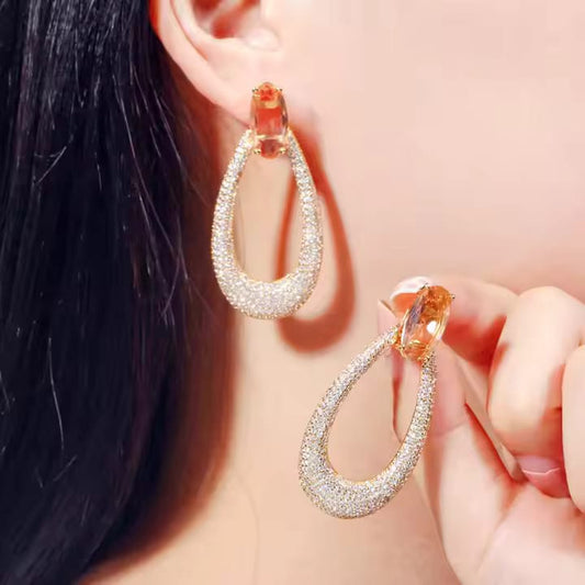 Round Drop Earrings