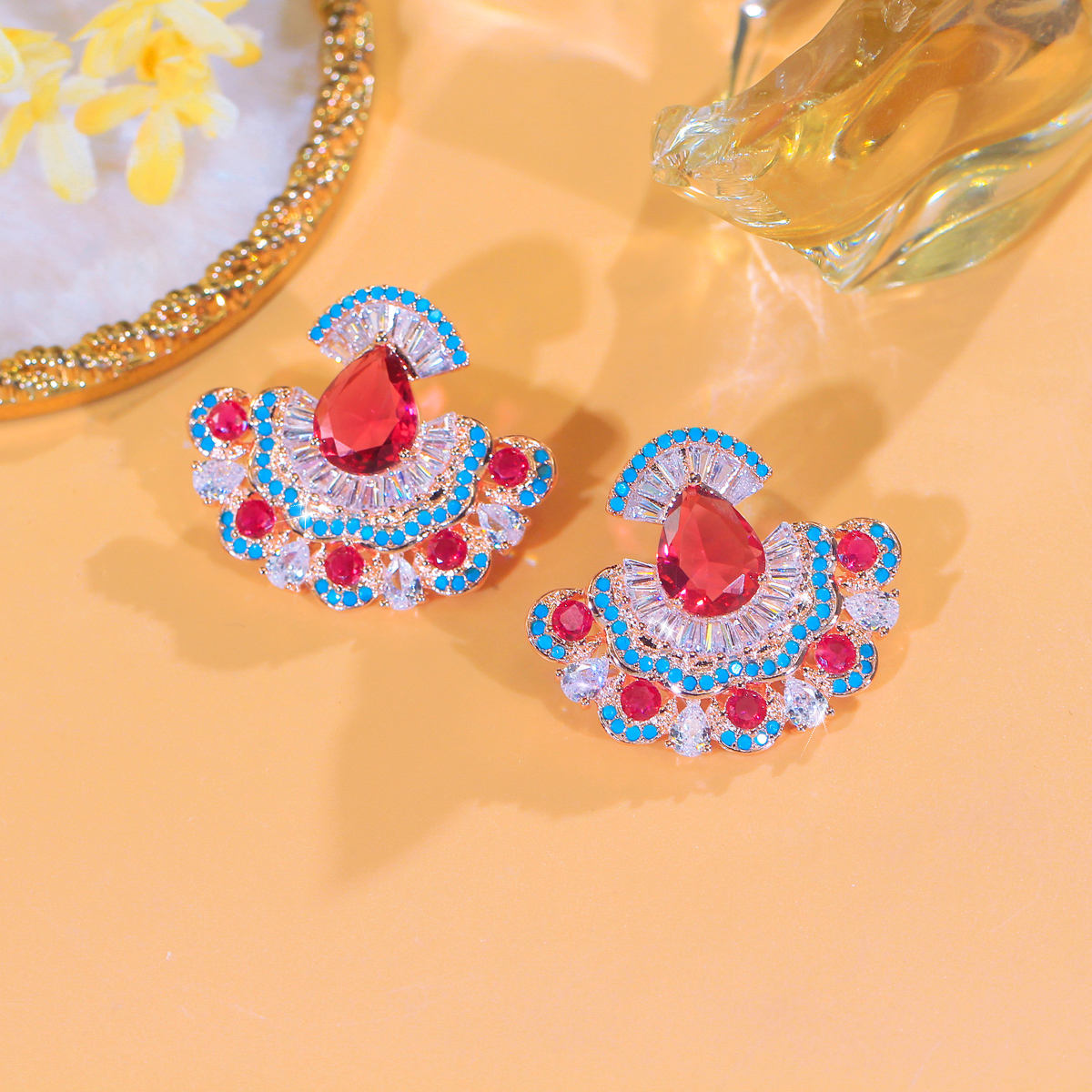 Ruby Tutu Charm Earrings