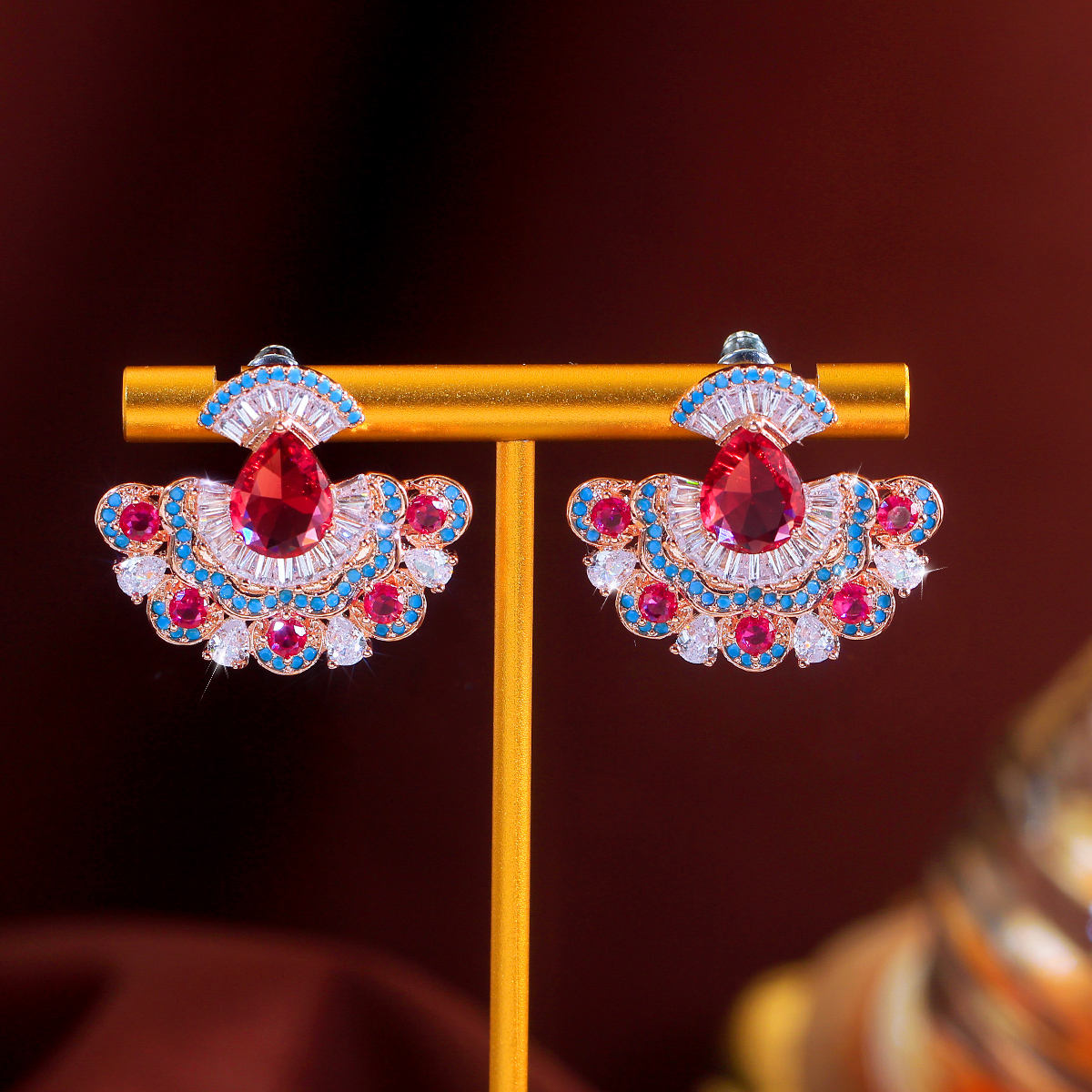 Ruby Tutu Charm Earrings