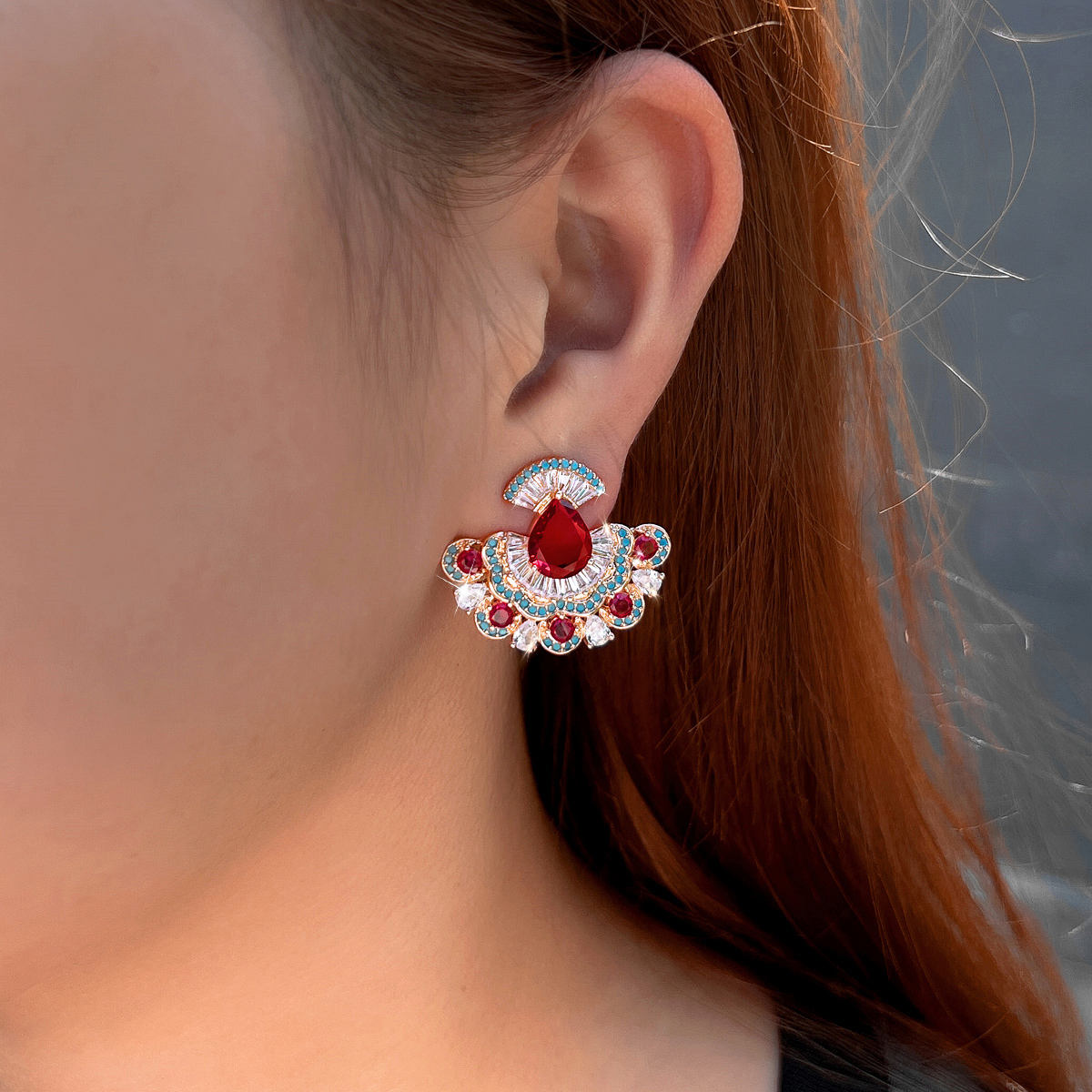 Ruby Tutu Charm Earrings