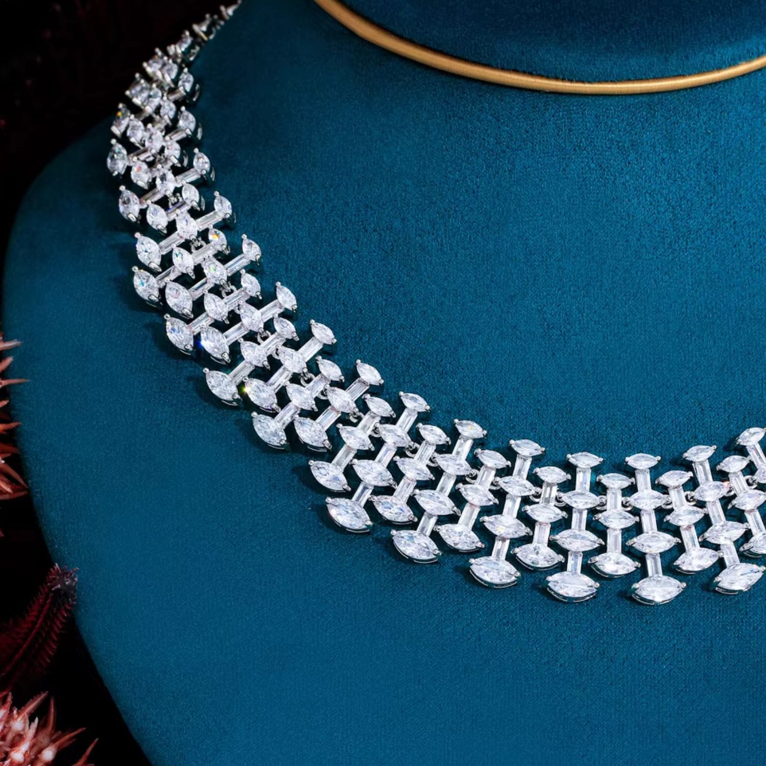 Sparkling Silver Choker