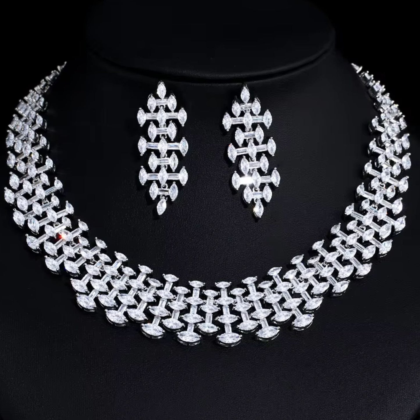 Sparkling Silver Earrings