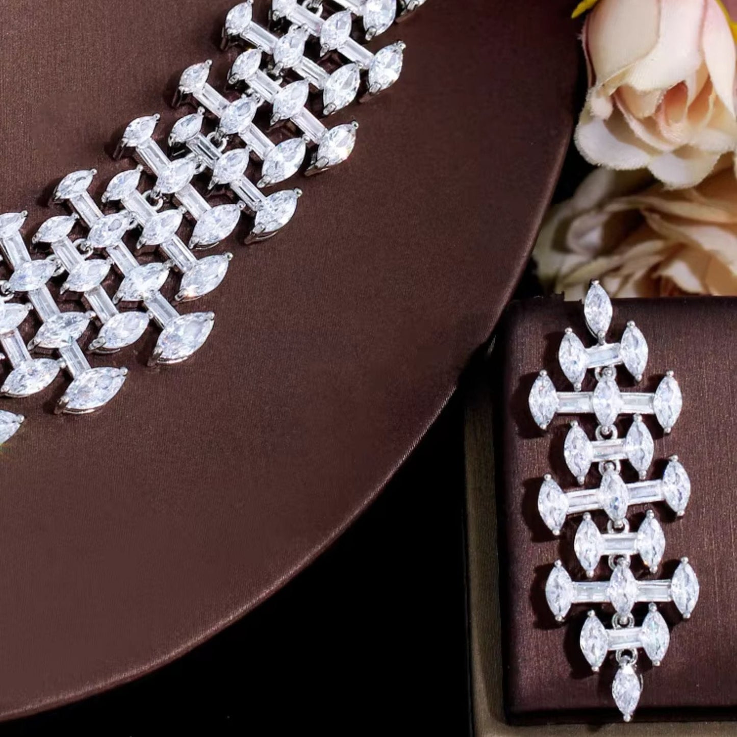 Sparkling Silver Earrings