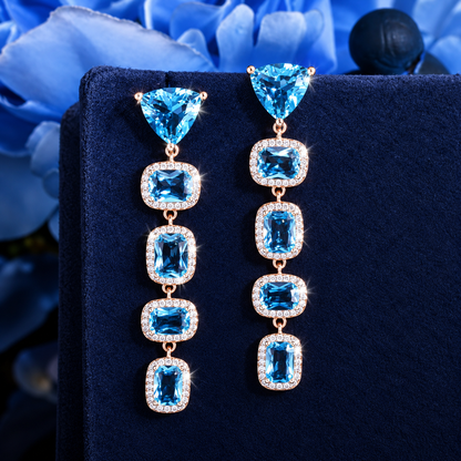 Aqua Lumière Drop Earrings