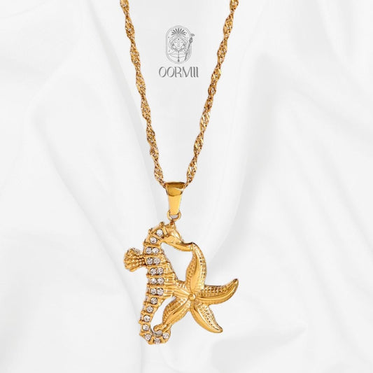 Starry Seahorse Necklace