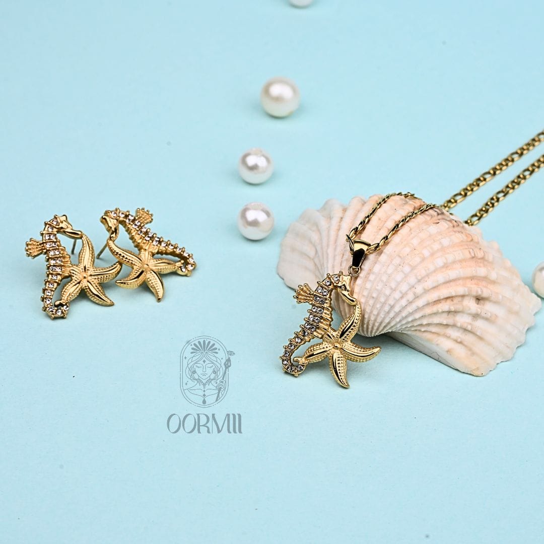 Starry Seahorse Necklace