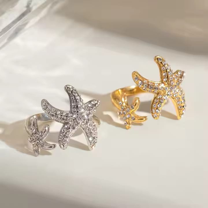 Twin Starfish Rings