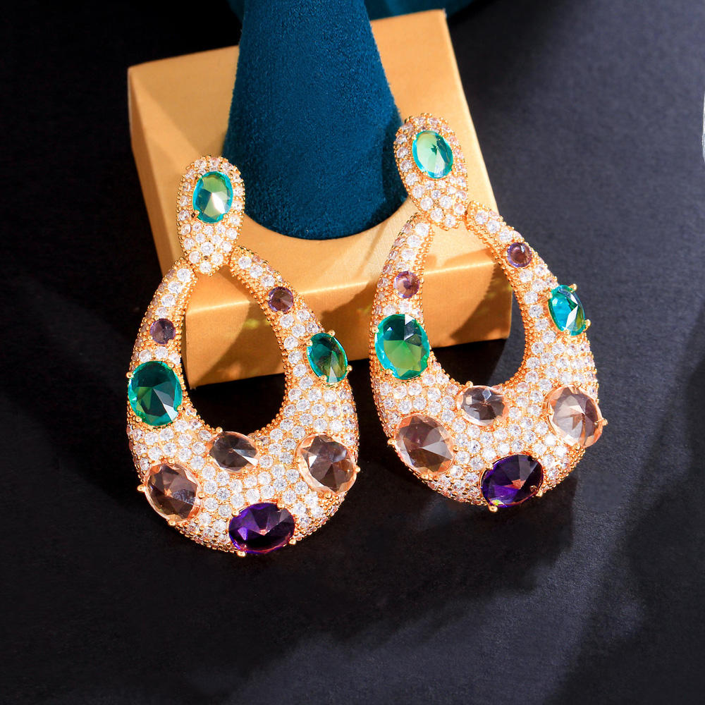 Water Drop Earrings - sky blue