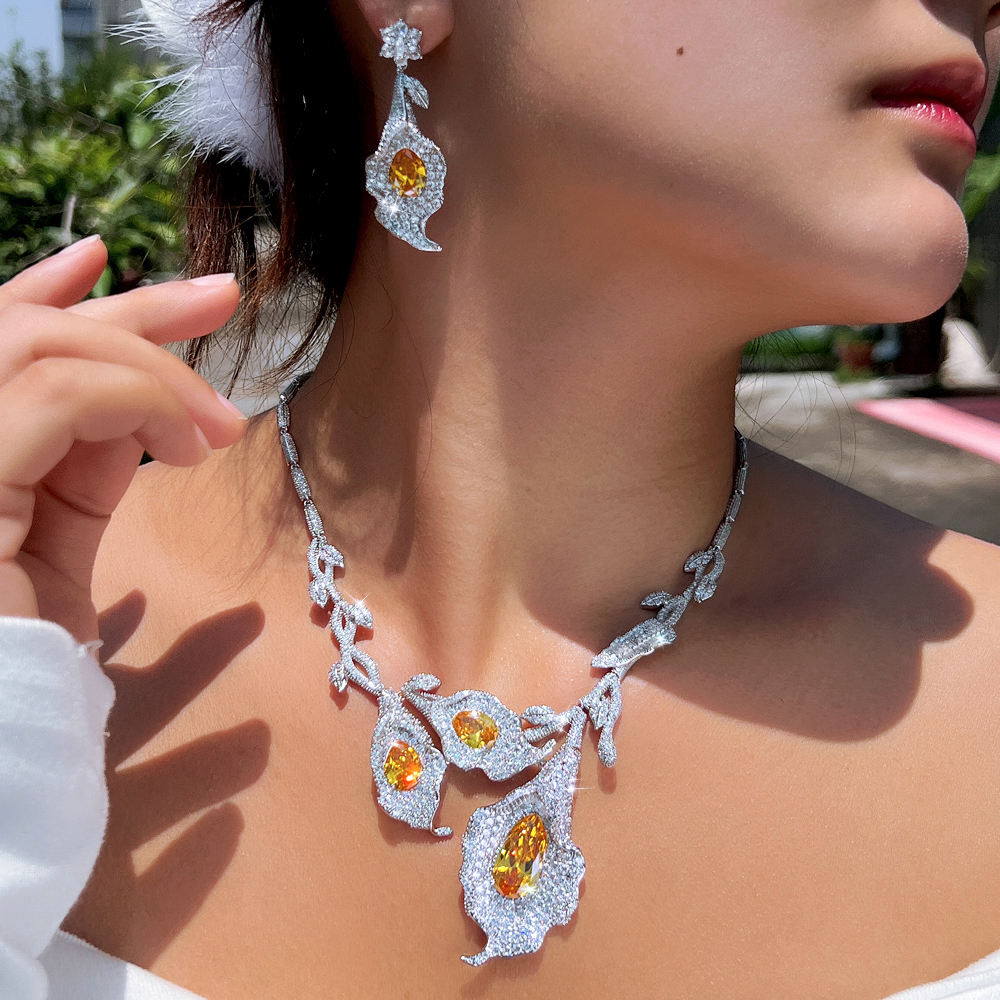 Yellow Leaf Necklace